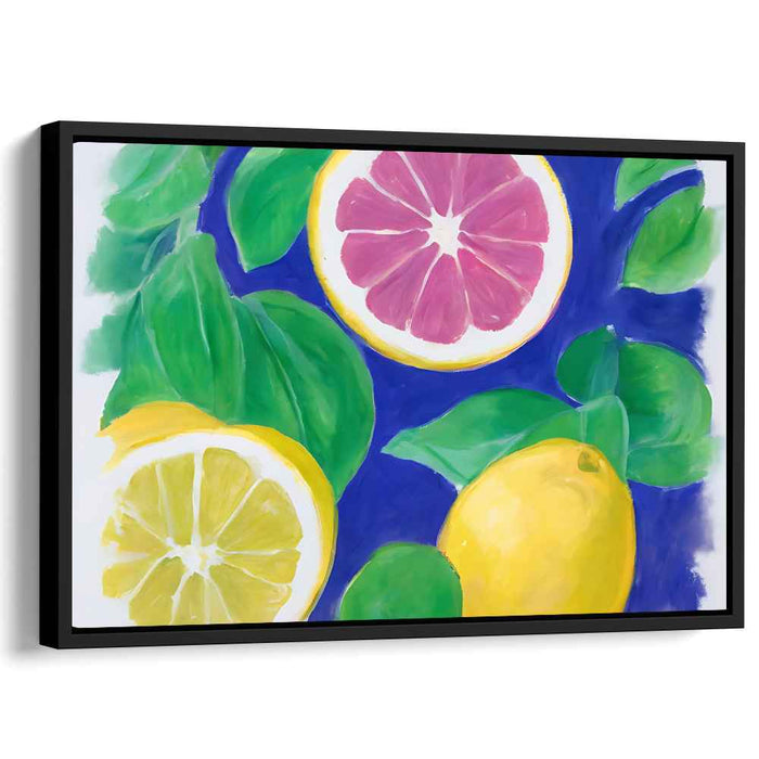 Citrus Medley Calmness: Vibrant Still Life of Lemons and Grapefruits