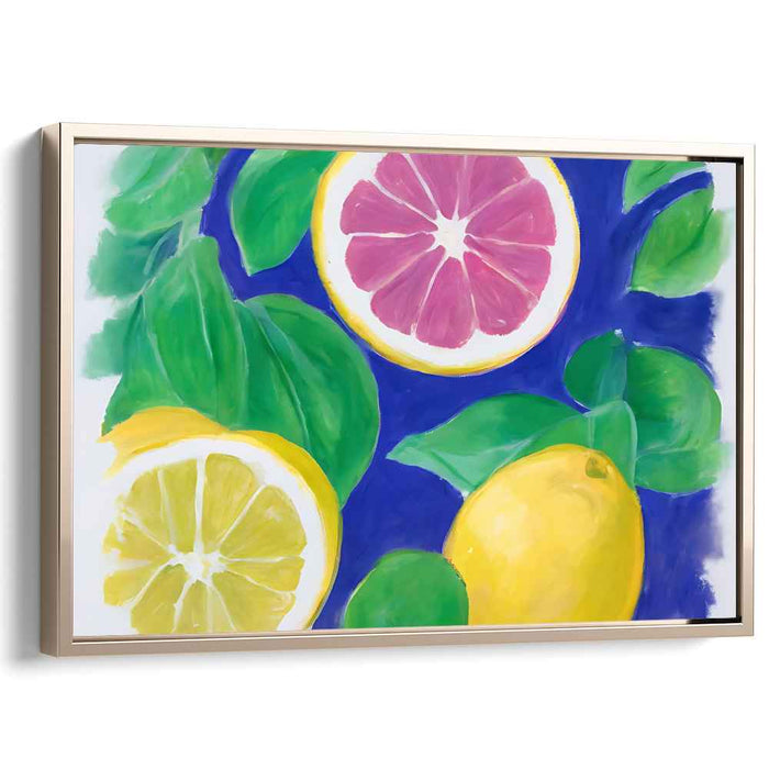 Citrus Medley Calmness: Vibrant Still Life of Lemons and Grapefruits