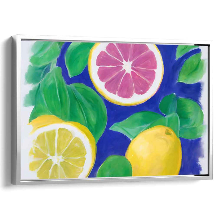 Citrus Medley Calmness: Vibrant Still Life of Lemons and Grapefruits