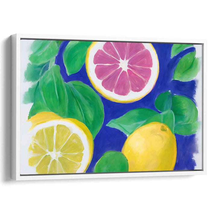 Citrus Medley Calmness: Vibrant Still Life of Lemons and Grapefruits