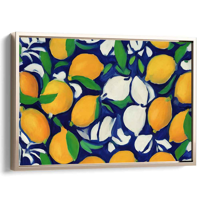 Ethereal Midnight Blooms: Vibrant Still Life on Deep Blue Canvas