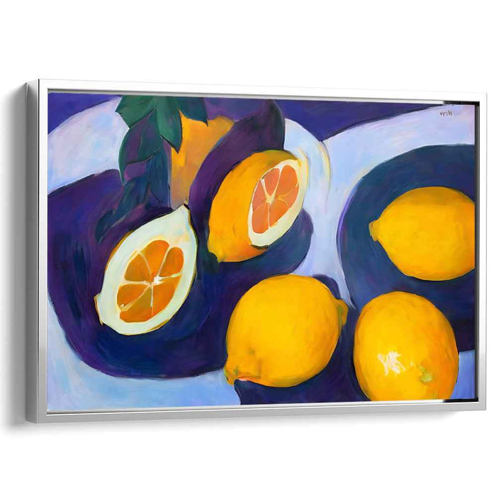 Citrus Gleam: Vibrant Lemon Symphony Canvas Art