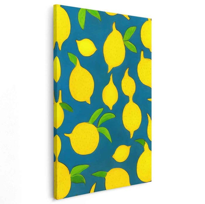 Citrus Splash Pop Art: Vibrant Lemon Pop Art Canvas Print