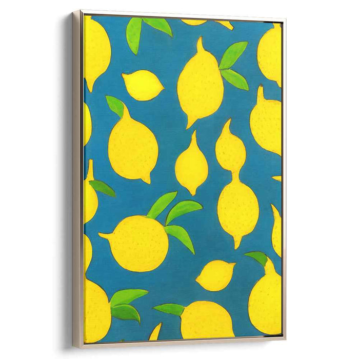 Citrus Splash Pop Art: Vibrant Lemon Pop Art Canvas Print