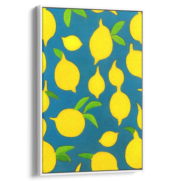 Citrus Splash Pop Art: Vibrant Lemon Pop Art Canvas Print