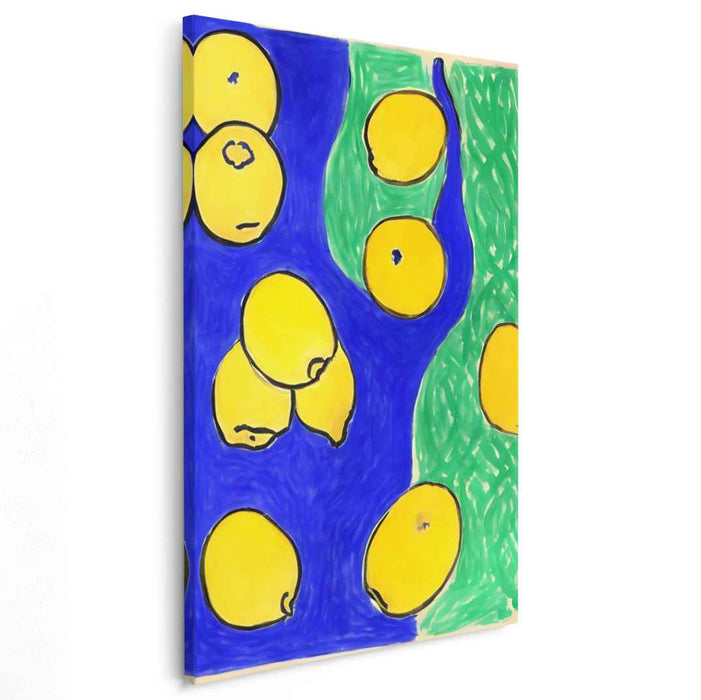 Citrus Burst Fusion: Modern Pop Art Citrus Canvas Print