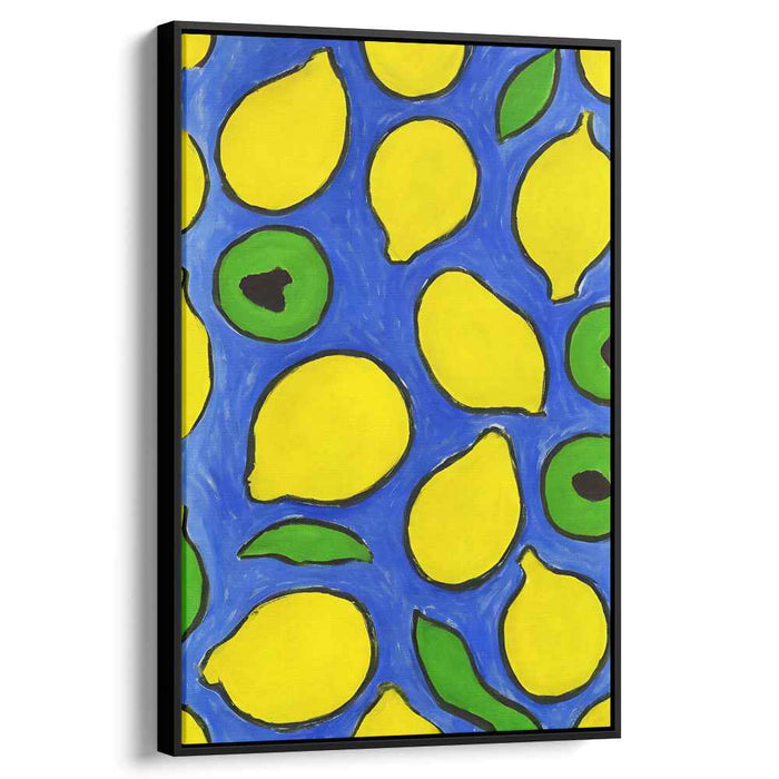 Zesty Neon Burst: Pop Art Citrus Canvas