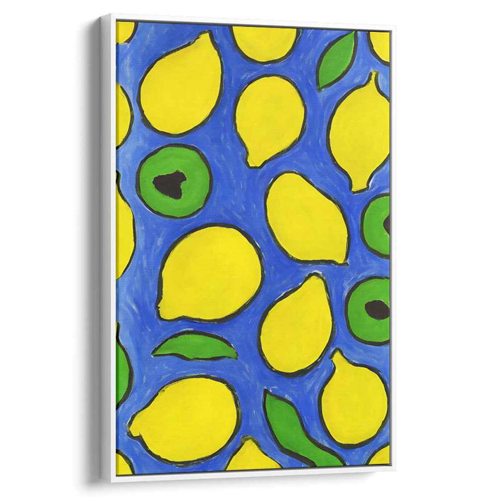 Zesty Neon Burst: Pop Art Citrus Canvas