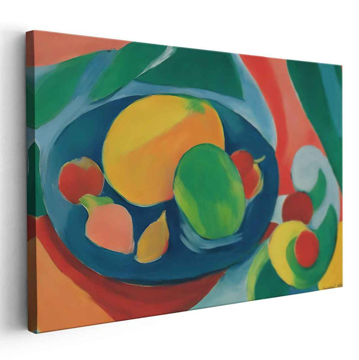 Exotic Fruit Melody: Colorful Abstract Fruits Canvas Art