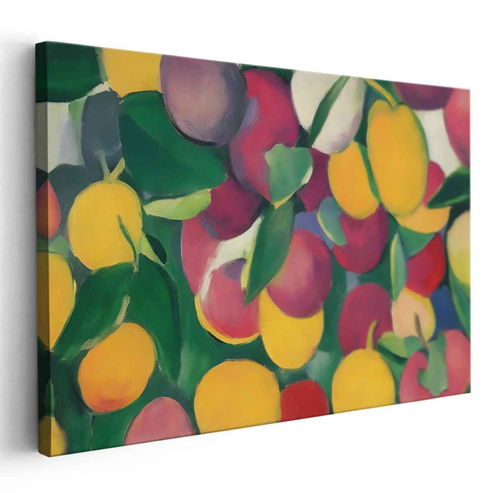 Flavors in Repose: Vibrant Fruit Still Life Canvas Art Print