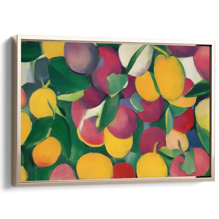 Flavors in Repose: Vibrant Fruit Still Life Canvas Art Print