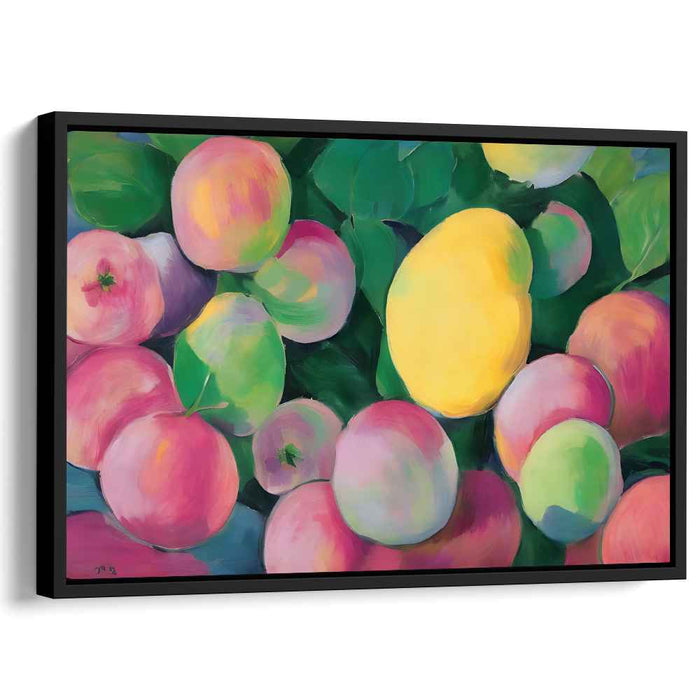 Fruitful Melody Burst: Vibrant Fruit Symphony Canvas Art Print