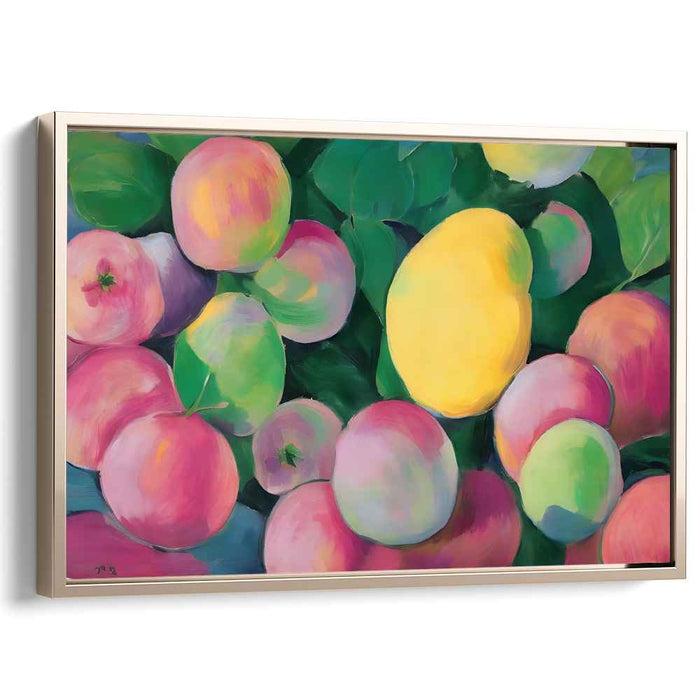 Fruitful Melody Burst: Vibrant Fruit Symphony Canvas Art Print