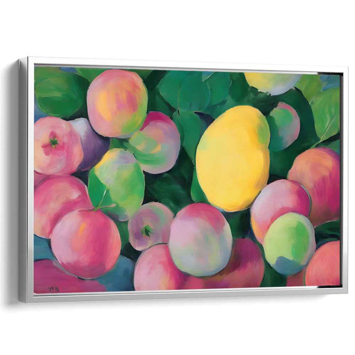 Fruitful Melody Burst: Vibrant Fruit Symphony Canvas Art Print