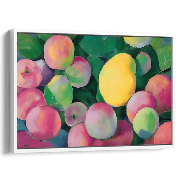 Fruitful Melody Burst: Vibrant Fruit Symphony Canvas Art Print