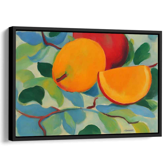 Whispers Of Harvest Hues: Vibrant Still Life Fruits Canvas Art Print