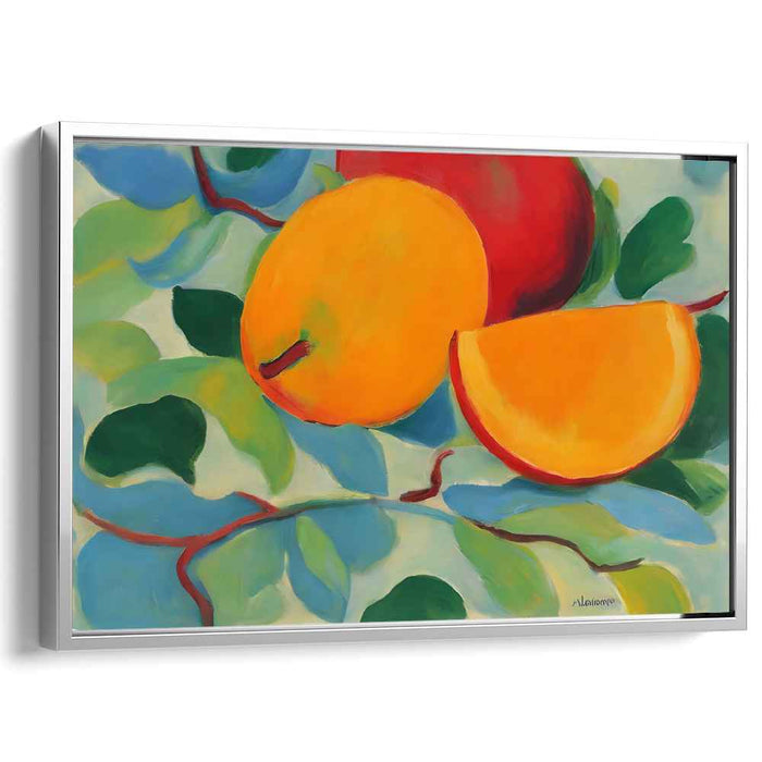 Whispers Of Harvest Hues: Vibrant Still Life Fruits Canvas Art Print