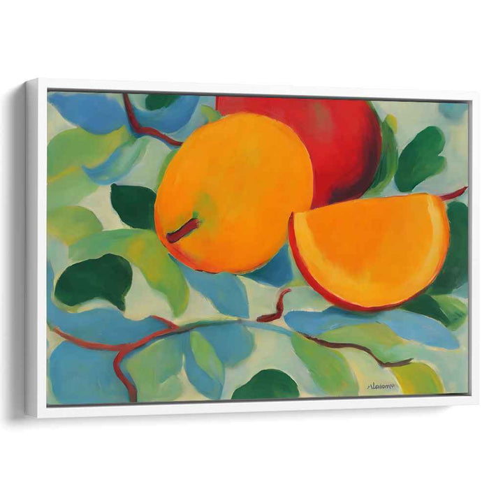 Whispers Of Harvest Hues: Vibrant Still Life Fruits Canvas Art Print