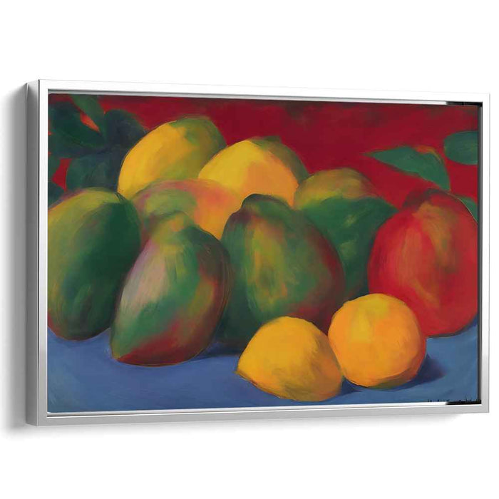 Sumptuous Harvest: Lush Mangoes and Lemons Still Life Canvas Art