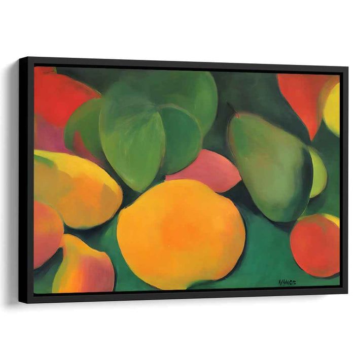 Fruit Dance Explosion: Vibrant Fruit Symphony Canvas Art Print