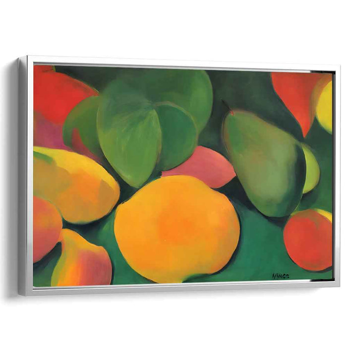 Fruit Dance Explosion: Vibrant Fruit Symphony Canvas Art Print
