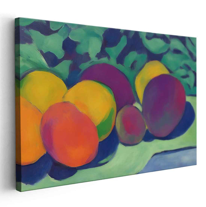 Juicy Palette Explosion: Vibrant Fruit Still Life Canvas Art