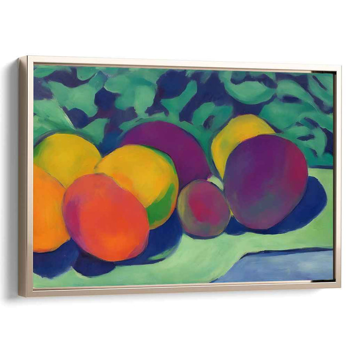 Juicy Palette Explosion: Vibrant Fruit Still Life Canvas Art