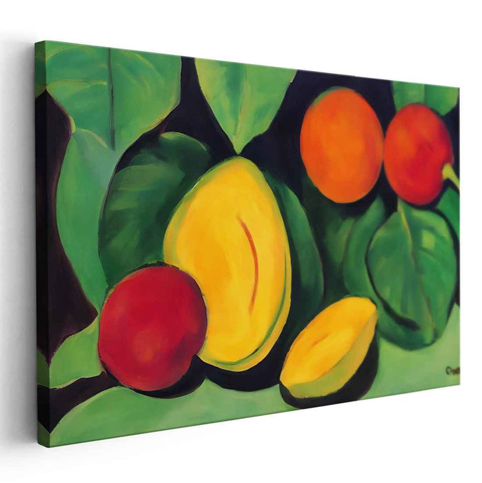 Island Melodies: Modern Still Life with Mangoes and Peaches