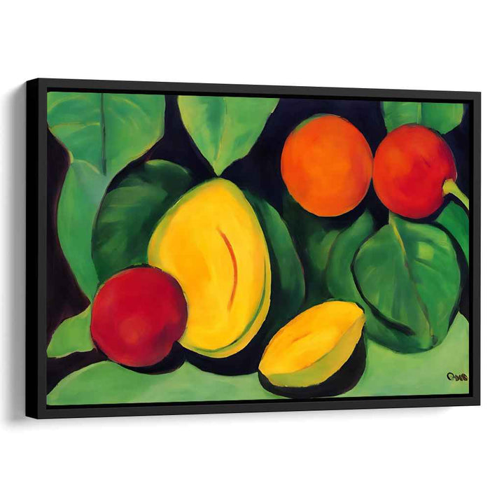 Island Melodies: Modern Still Life with Mangoes and Peaches