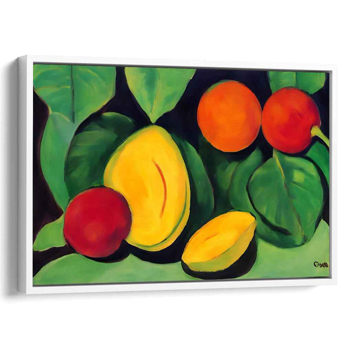 Island Melodies: Modern Still Life with Mangoes and Peaches