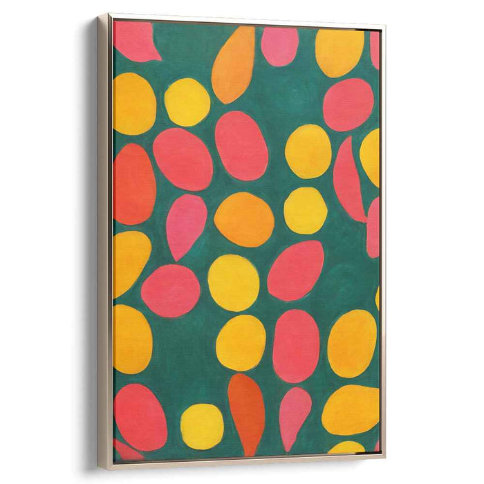 Vibrant Ovals: Playful Abstract Canvas Art Print