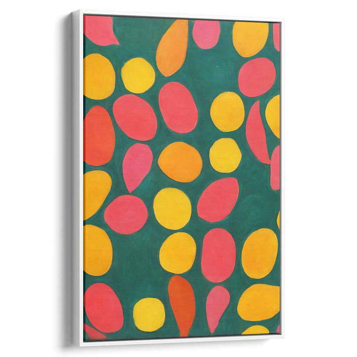 Vibrant Ovals: Playful Abstract Canvas Art Print