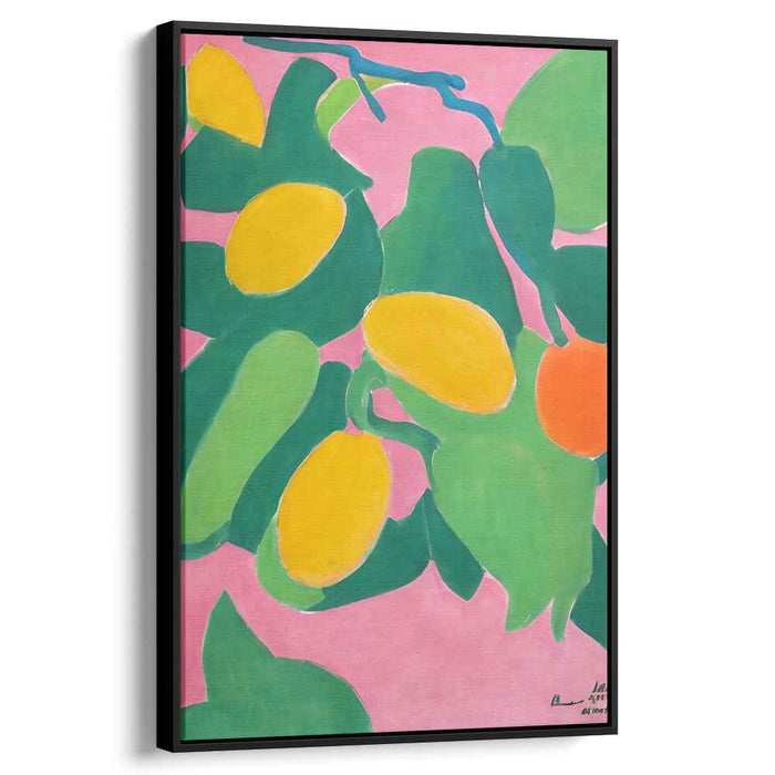 Lush Lemons: Fauvist Fruit Canvas Art Print