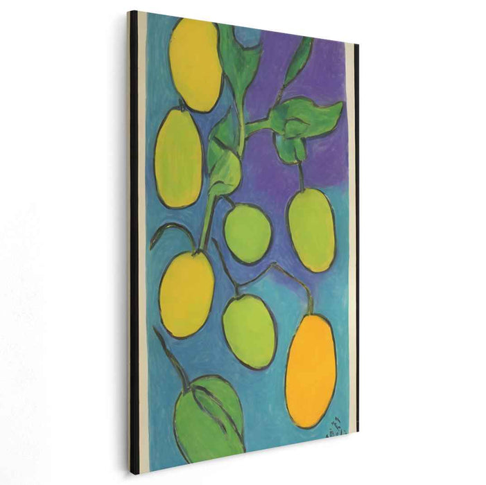 Citrus Canvas Chaos Dance: A Vivid Dance of Citrus and Color Canvas Art