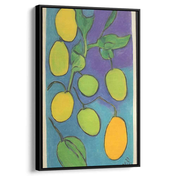 Citrus Canvas Chaos Dance: A Vivid Dance of Citrus and Color Canvas Art