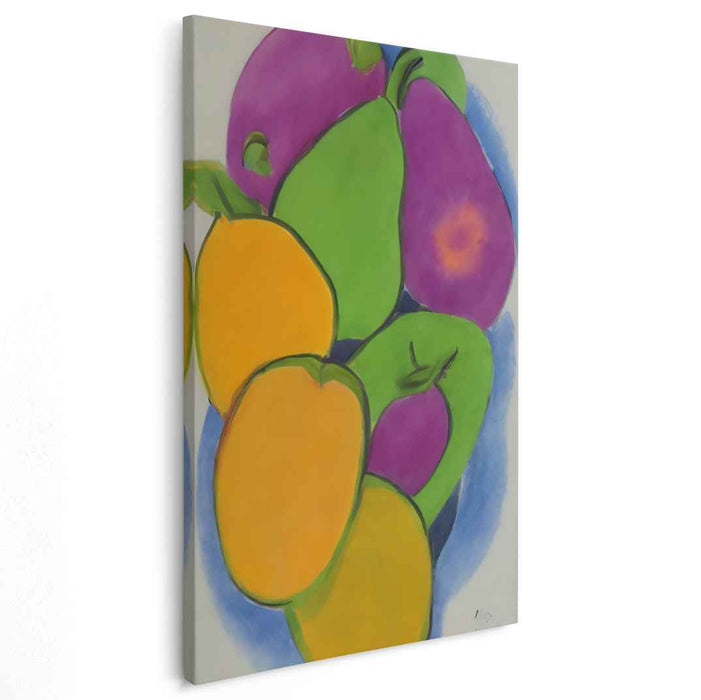 Silent Harvest Symphony: Abstract Still Life of Fruits