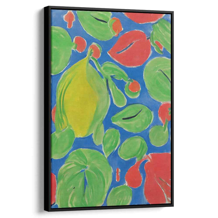 Vivid Leaf Dance: Lively Foliage in Bold Colors Canvas Art Print