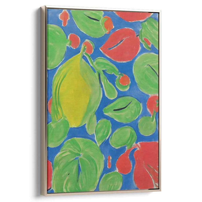 Vivid Leaf Dance: Lively Foliage in Bold Colors Canvas Art Print