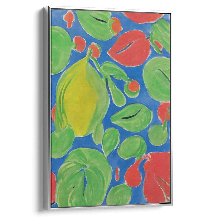 Vivid Leaf Dance: Lively Foliage in Bold Colors Canvas Art Print