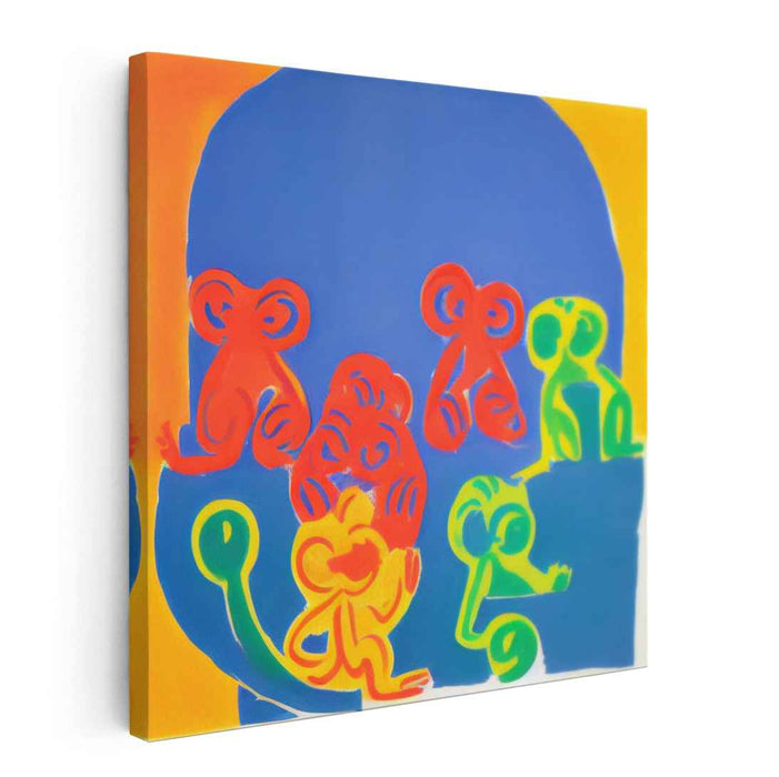 Ebullient Canvas Universe: Vibrant Abstract Expressionist Canvas Art