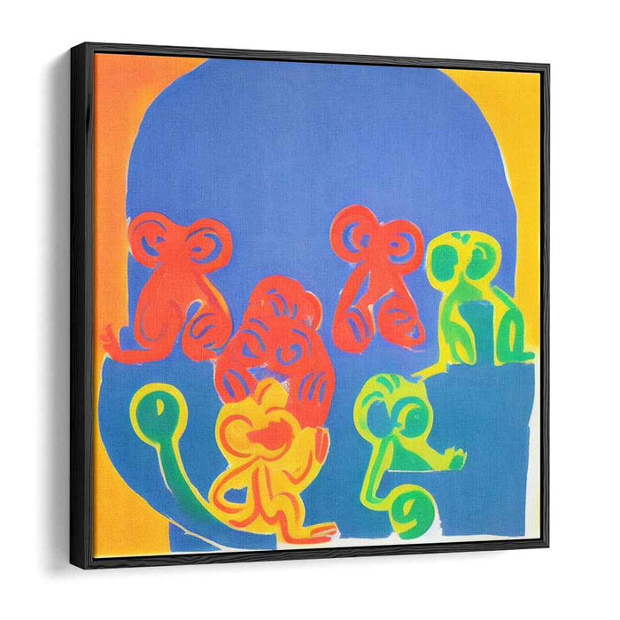 Ebullient Canvas Universe: Vibrant Abstract Expressionist Canvas Art