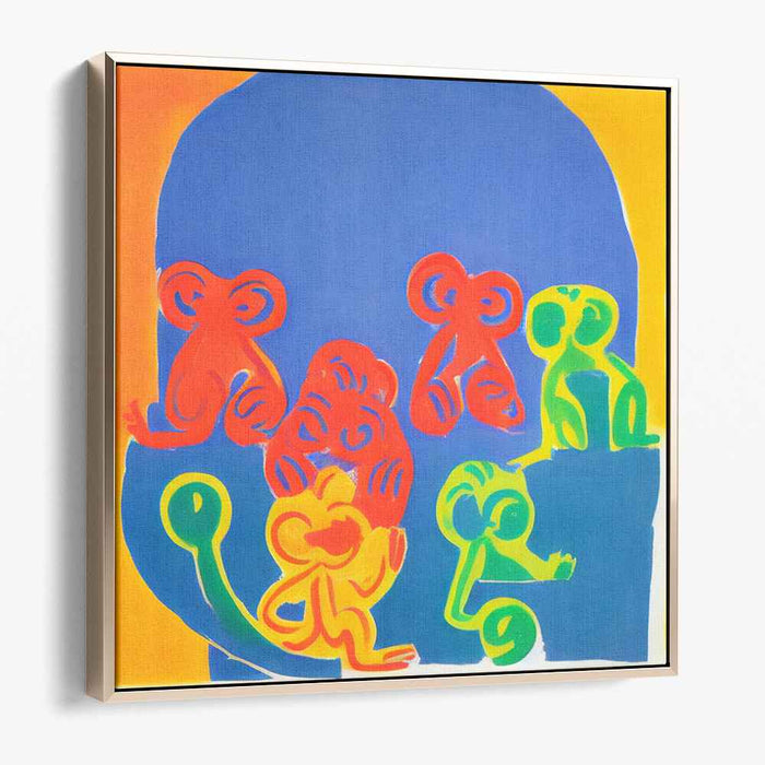 Ebullient Canvas Universe: Vibrant Abstract Expressionist Canvas Art