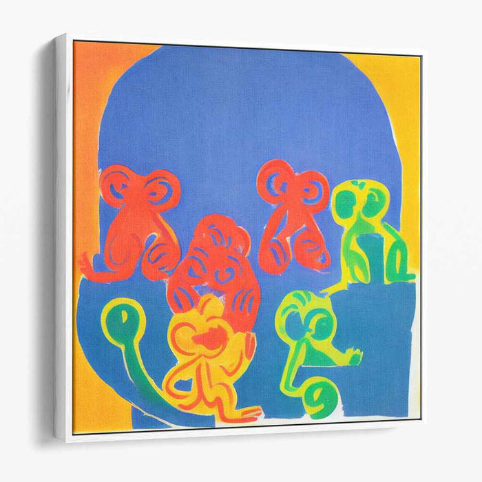 Ebullient Canvas Universe: Vibrant Abstract Expressionist Canvas Art