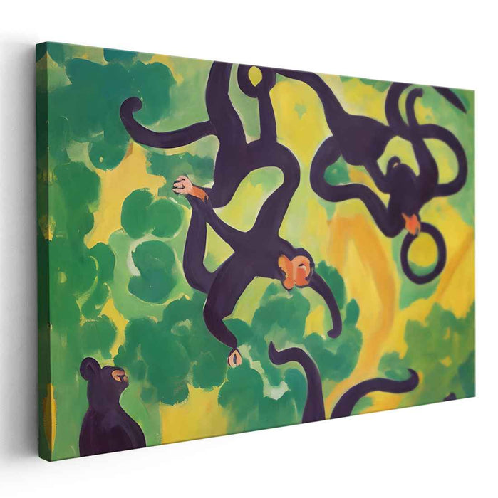 Jungle Frolic: Playful Monkeys in Vibrant Canopy