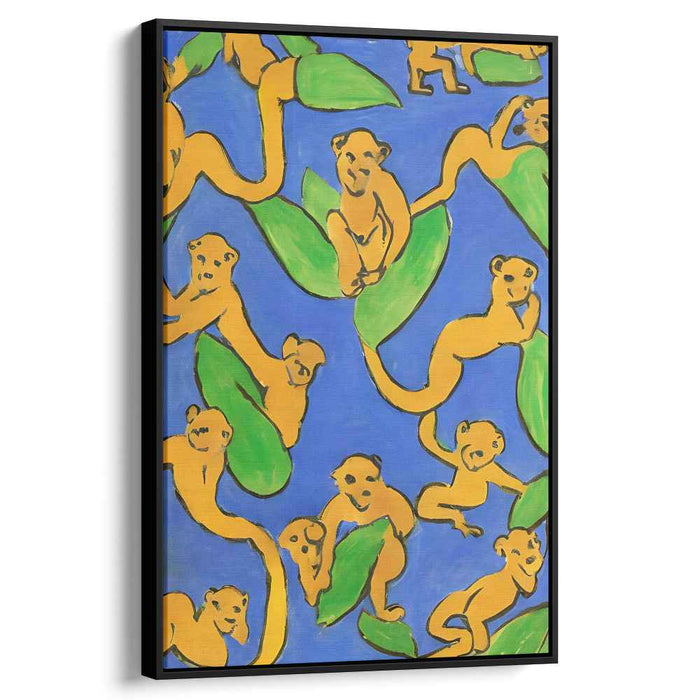 Tropical Sonata: Vibrant Blue Jungle Canvas Art Print