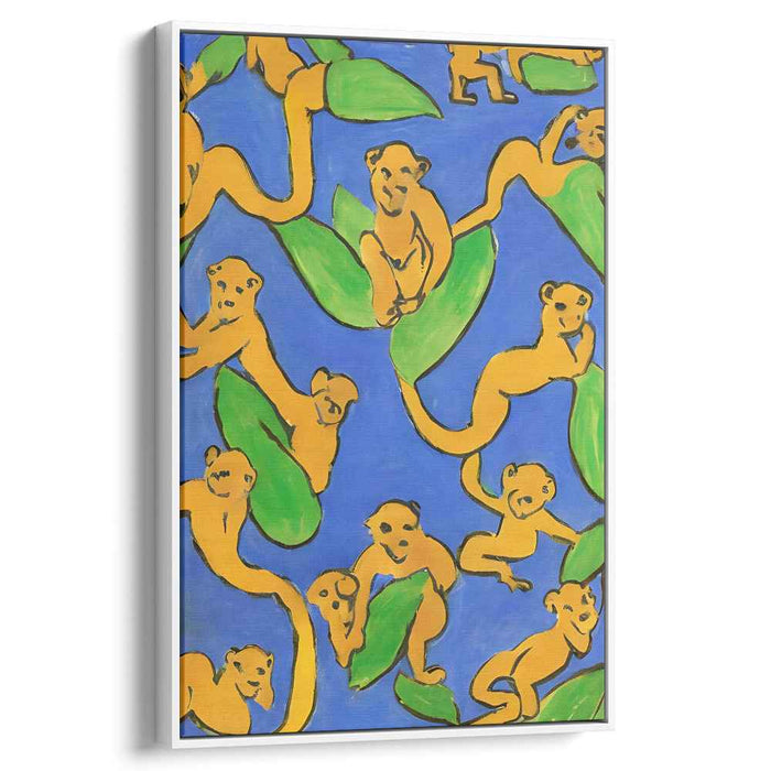 Tropical Sonata: Vibrant Blue Jungle Canvas Art Print