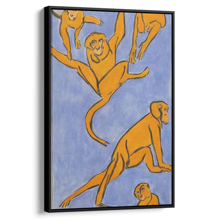 Wild Primate Impressions: Expressionist Monkey Canvas Art Print