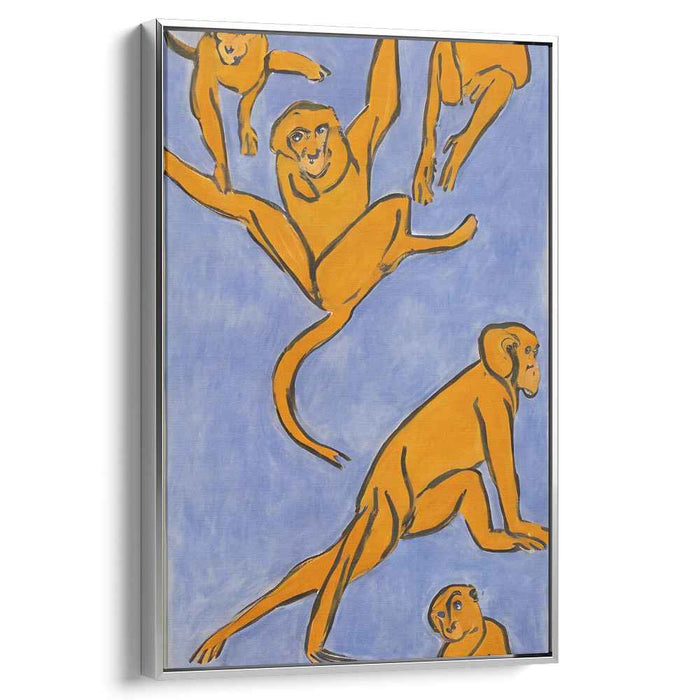 Wild Primate Impressions: Expressionist Monkey Canvas Art Print