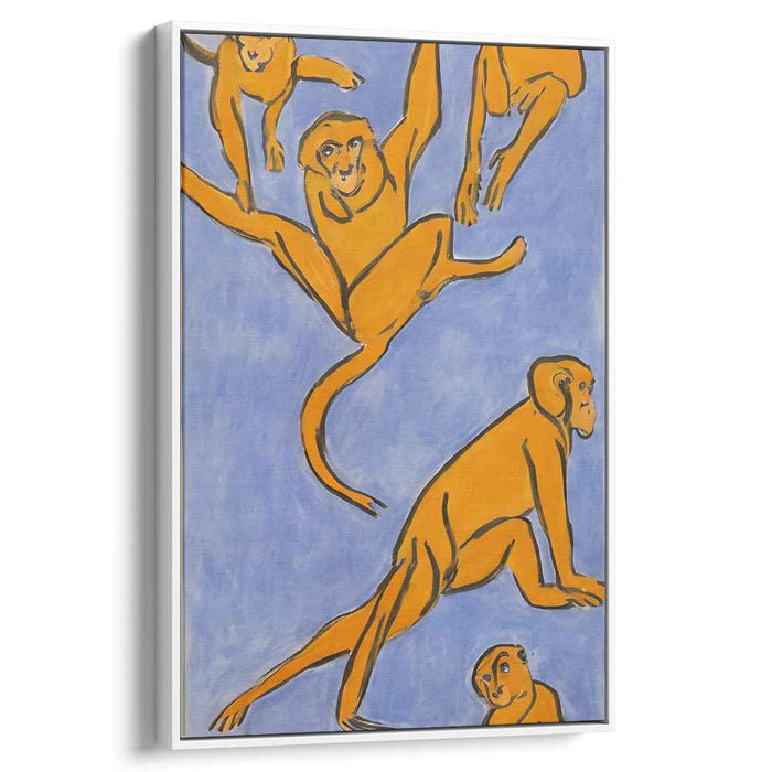 Wild Primate Impressions: Expressionist Monkey Canvas Art Print
