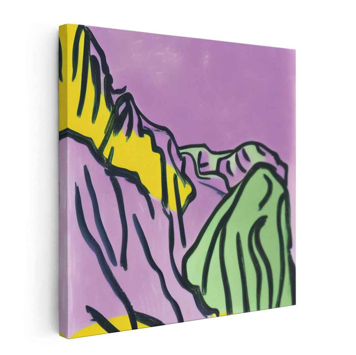 Soft Horizon Glow: Abstract Pastel Landscape Canvas Art Print